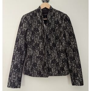 🆕 Banana Republic Factory Black White Lace Blazer